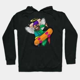 Skateboarding Angel Gnome Hoodie